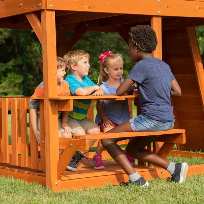 Backyard Discovery Skyfort II All Cedar Wood Swing Set