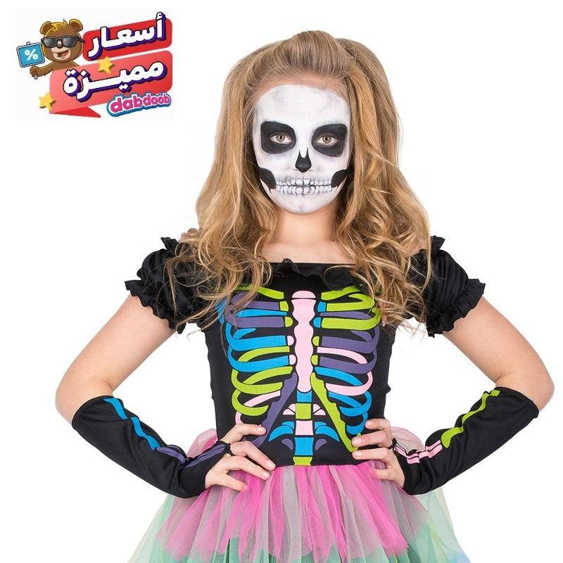 Mad Toys Neon Skeleton Tutu Dress Kids Halloween Costume - XL
