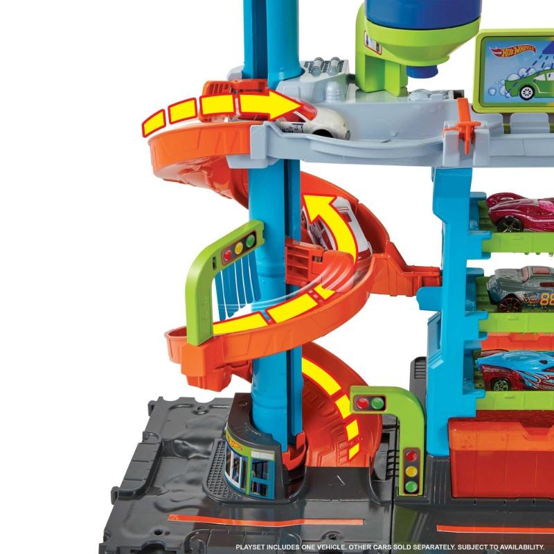 Hot Wheels Mega Tower Car Wash Playset
