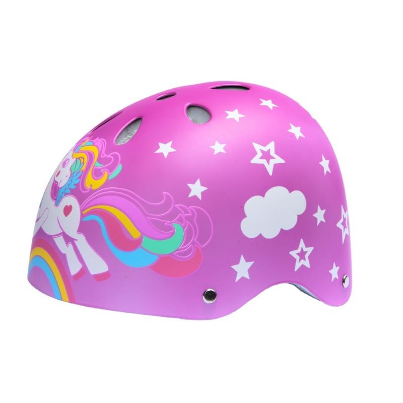 Street Jam Kids Cycle Helmet Sun Magic Moon Rider (White-Pink)