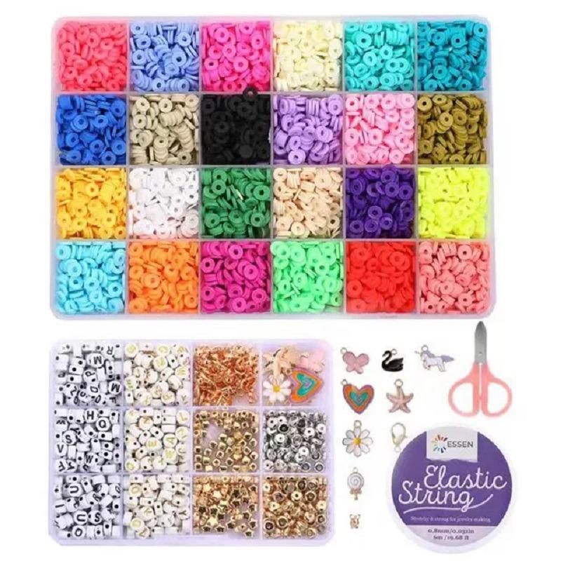 Essen Clay Beads Bracelet Jewellery Making DIY Kit - 5591 Pcs