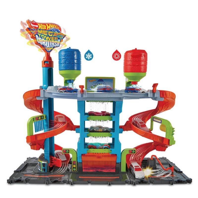 Hot Wheels Mega Tower Car Wash Playset