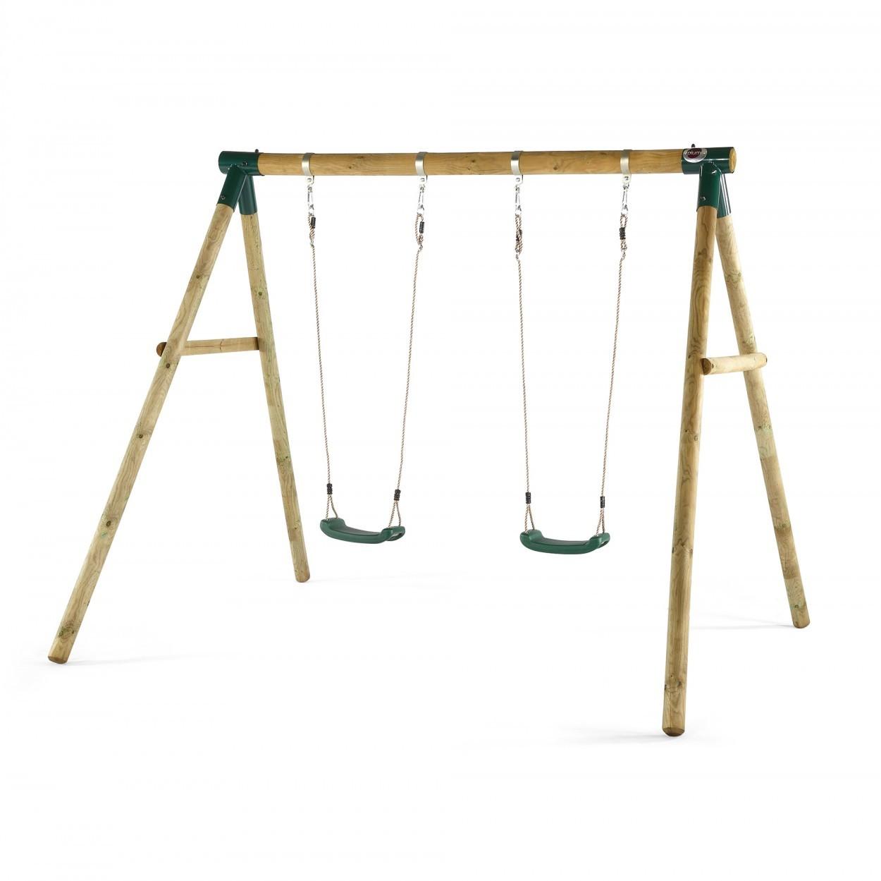 Plum Marmoset Wooden Pole Swing Set