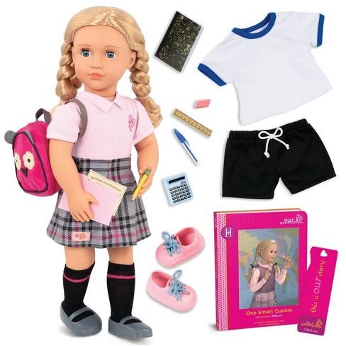 Our Generation Deluxe School Girl Doll Hally With Book