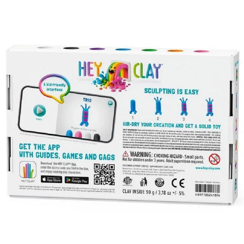 Hey Clay DIY Aliens Plastic Modelling Air Dry Clay Kit - 6pcs