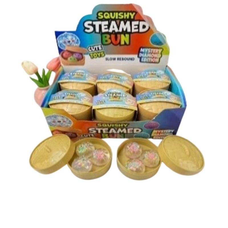 Crystal Clear Steamed Bun Squishy Toy