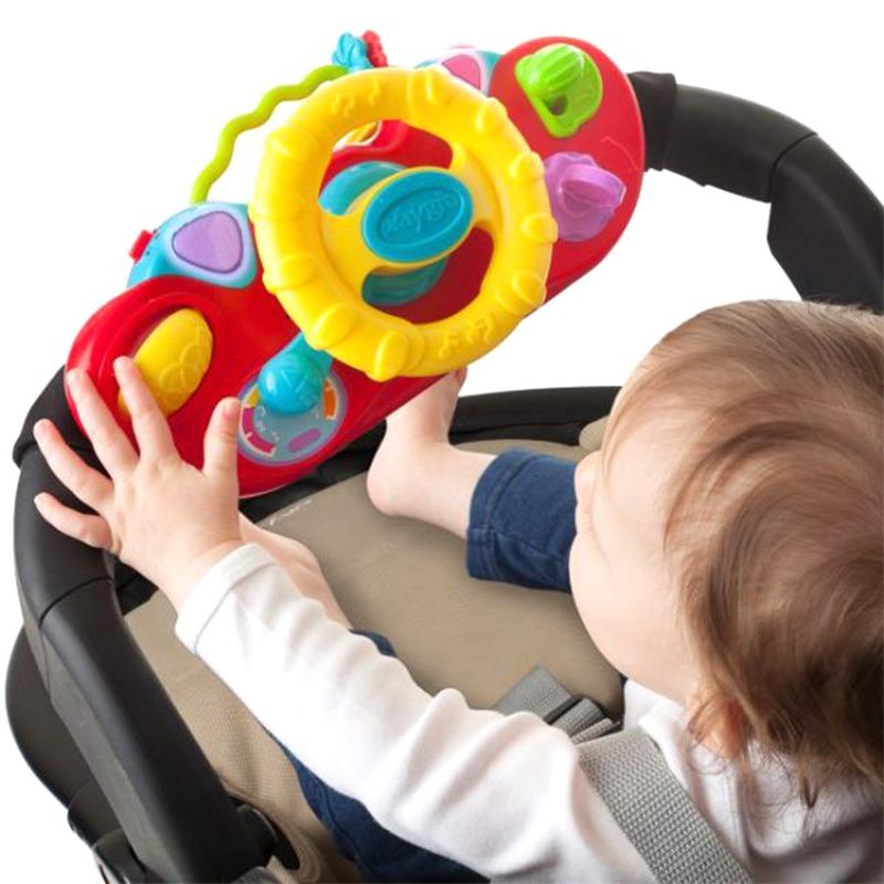 السيارة المضيئة والموسيقية للمواليد - أحمر