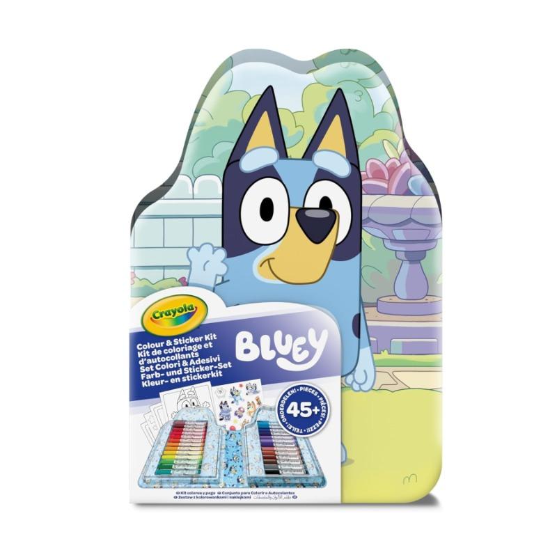 Crayola Bluey Colours And Stickers Case Set of Felt Tip Pens - 45 Pcs