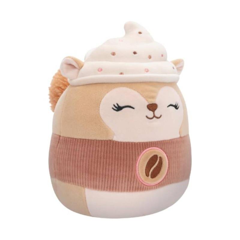 Squishmallows Reza Latte Squirrel Plush Toy 7.5 Inch