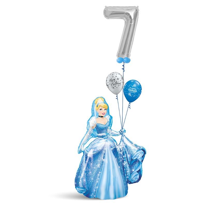 بوكيه بالونات عيد الميلاد - سندريلا شكل 1