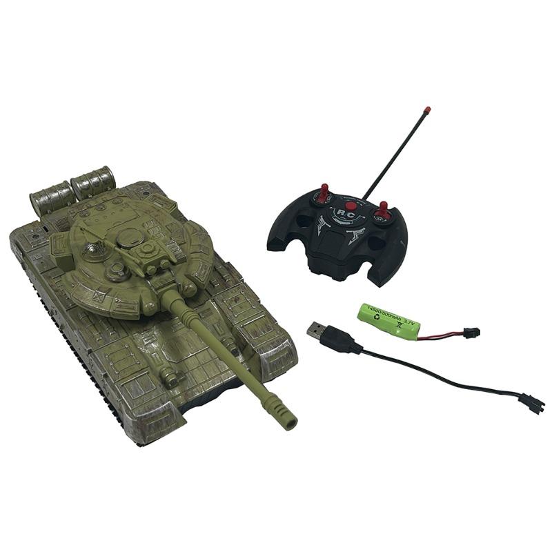 Tank Battle - Commander RC Military Tank With Light & Music - Lithium Battery Included