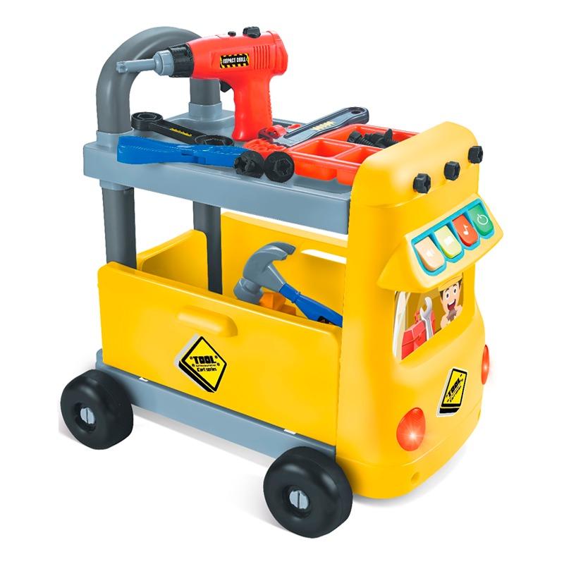 مجموعة لعب عربة أدوات الصيانة - 38 قطعة