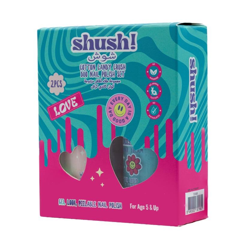 شوش - مجموعة طلاء أظافر شوش كوتون كاندي للاطفال 2 قطعة