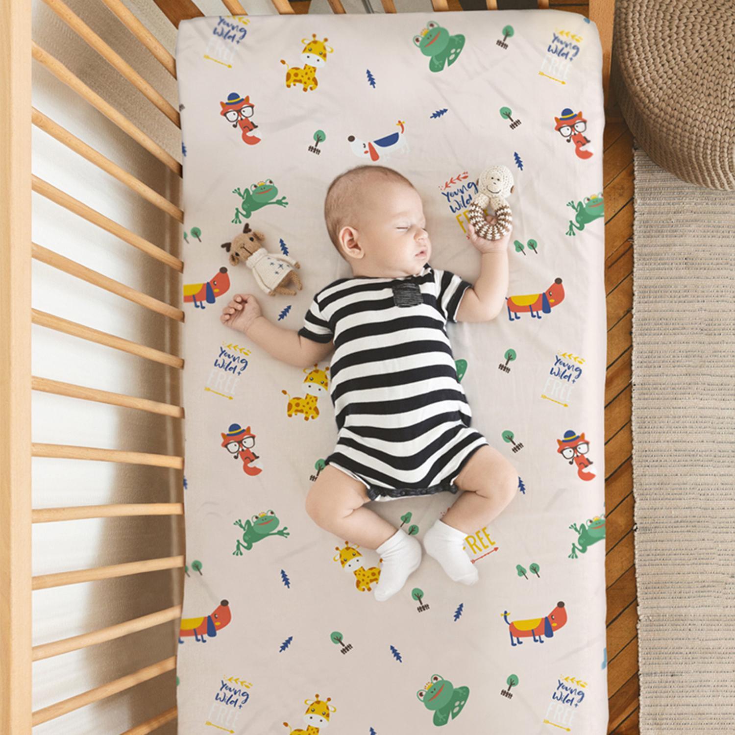 رابيتات - شرشف سرير أطفال قطن عضوي يونغ