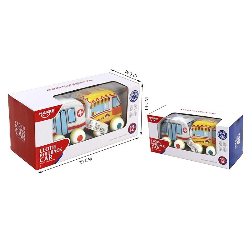Huanger Soft Cloth Pullback Cars - 2 Pcs