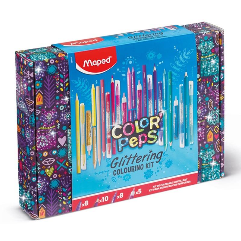 مابيد - مجموعة أقلام التلوين بالجليتر 31 قطعة