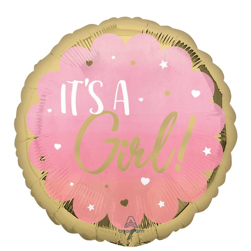 إيفرتس - بالون لاتكس كبير الحجم بتصميم انها بنت لون وردي