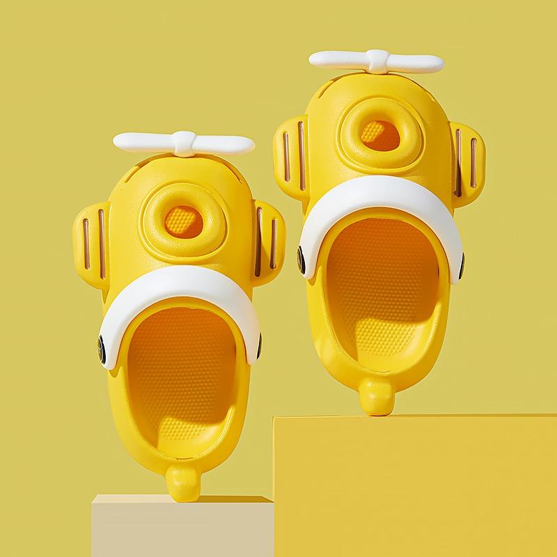 Cheerful Mario Airplane Crocs Yellow Color Size 31