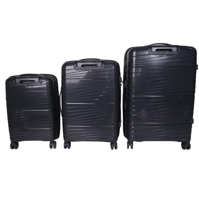 Travel Trolley Bag 3 Pcs Set Black