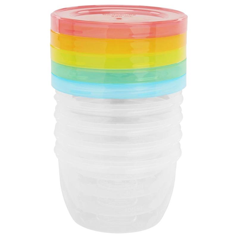 Badabulle Baby Bowls Lid and Food Storage -250 ml 5 pcs