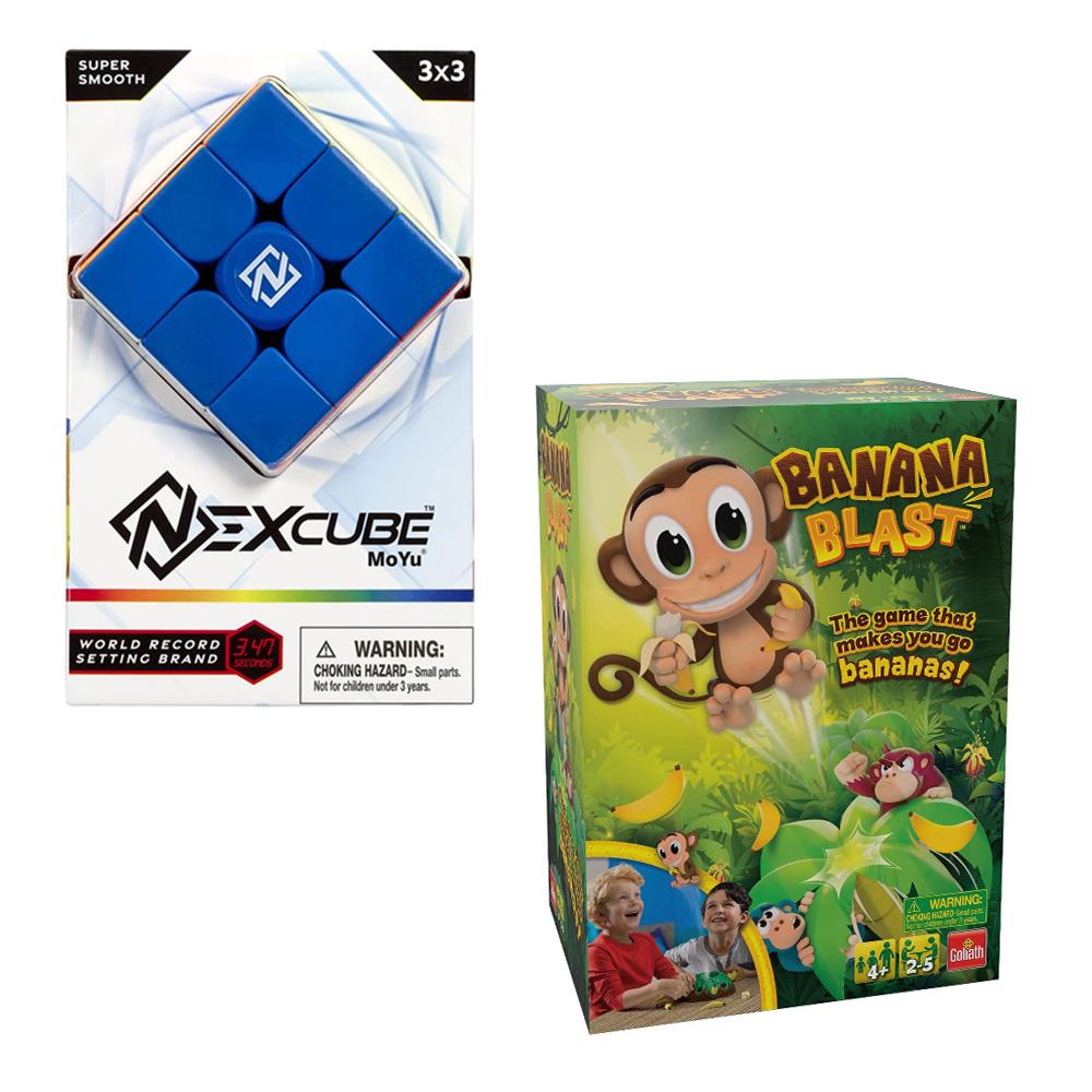 جالوت - حزمة لعبة إنفجار الموز مع نيكسكيوب لغز المكعب الكلاسيكي 3 × 3 - 2 قطع