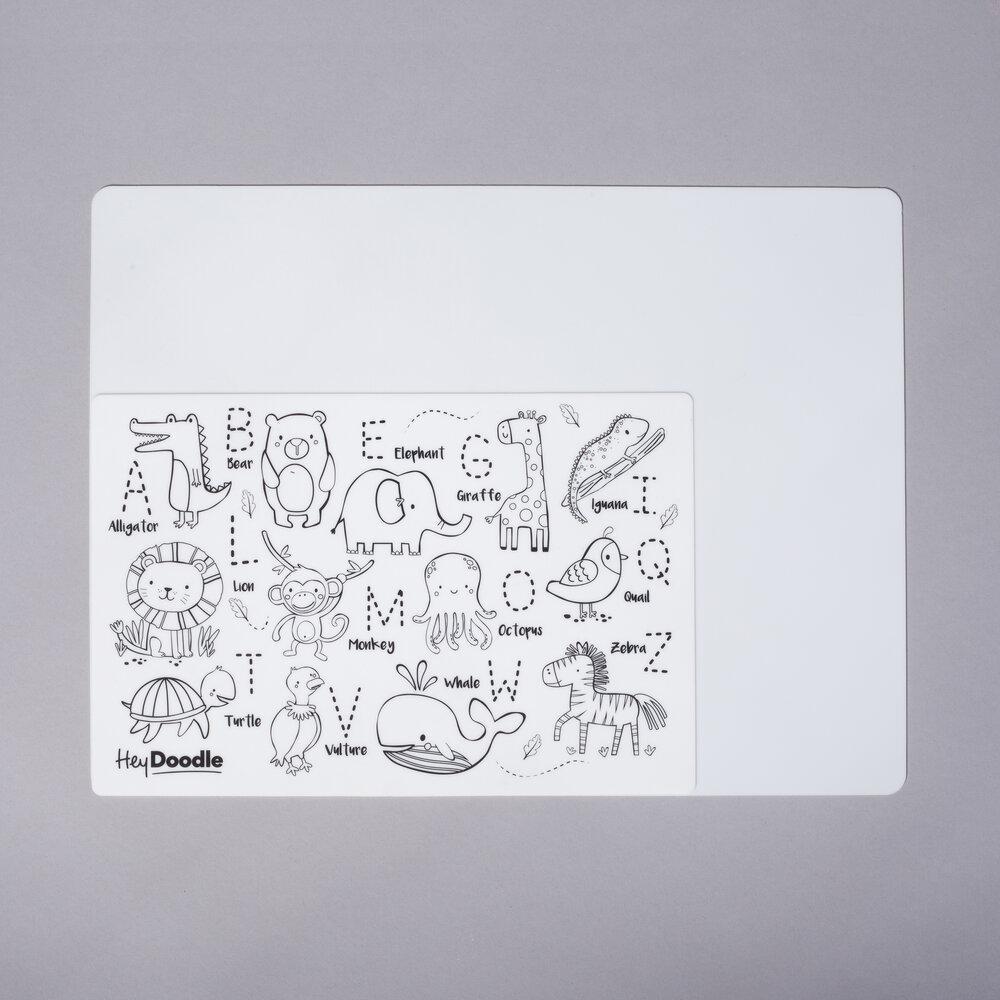 HeyDoodle Mini Reusable Silicone Placemat - Toot Toot Honk