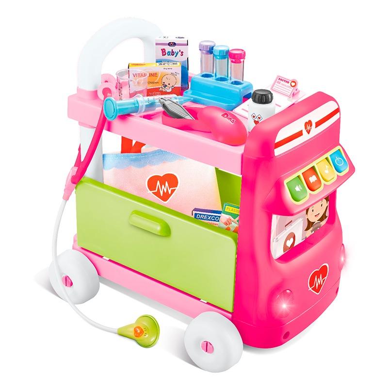 مجموعة لعب عربة الطبيب - 37 قطعة