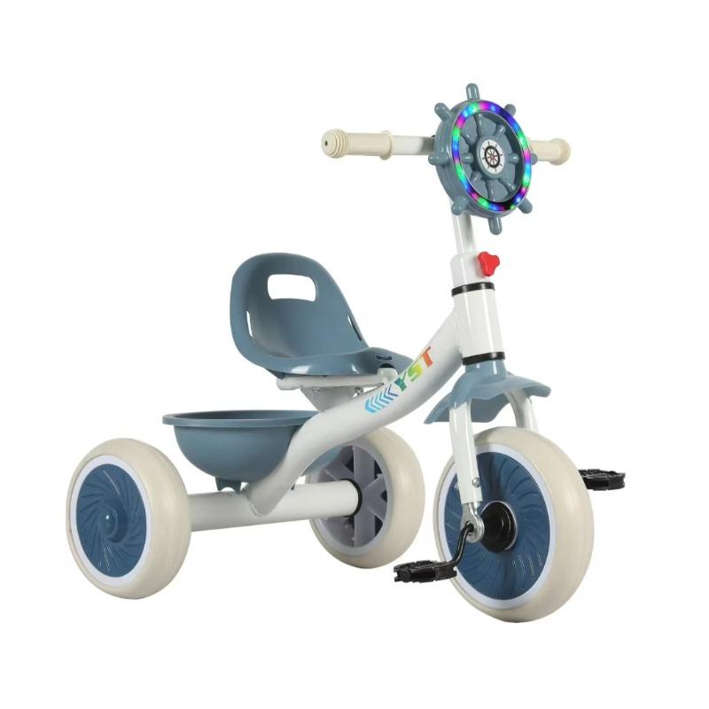 Tobbi Kids Tricycle With Music and Lights- Blue