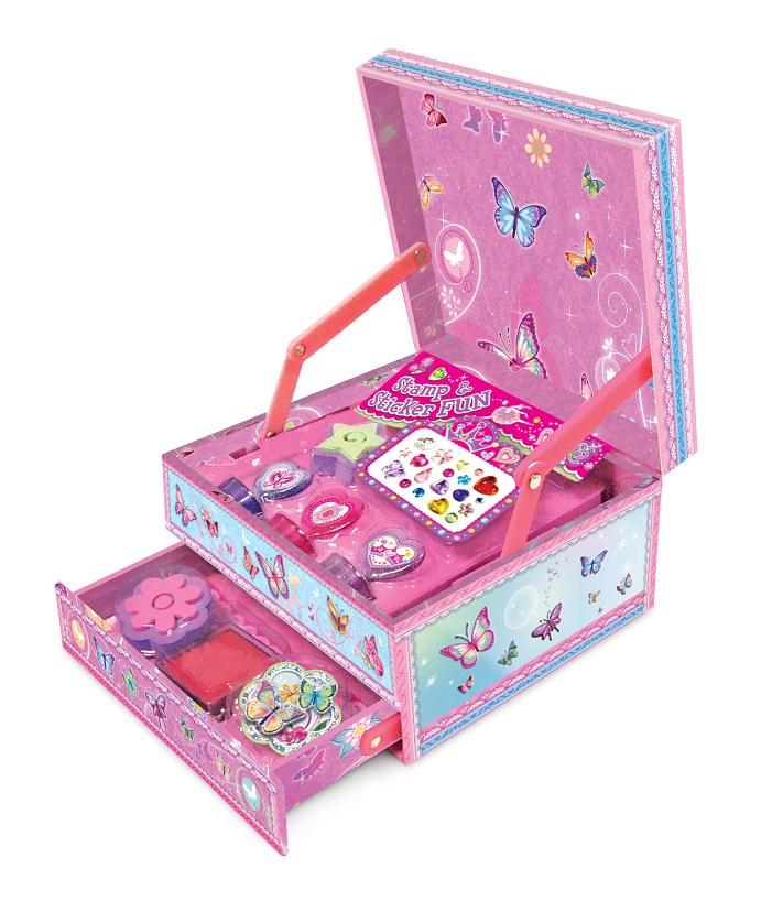 Stamps And Stickers Set Box - Butterfly