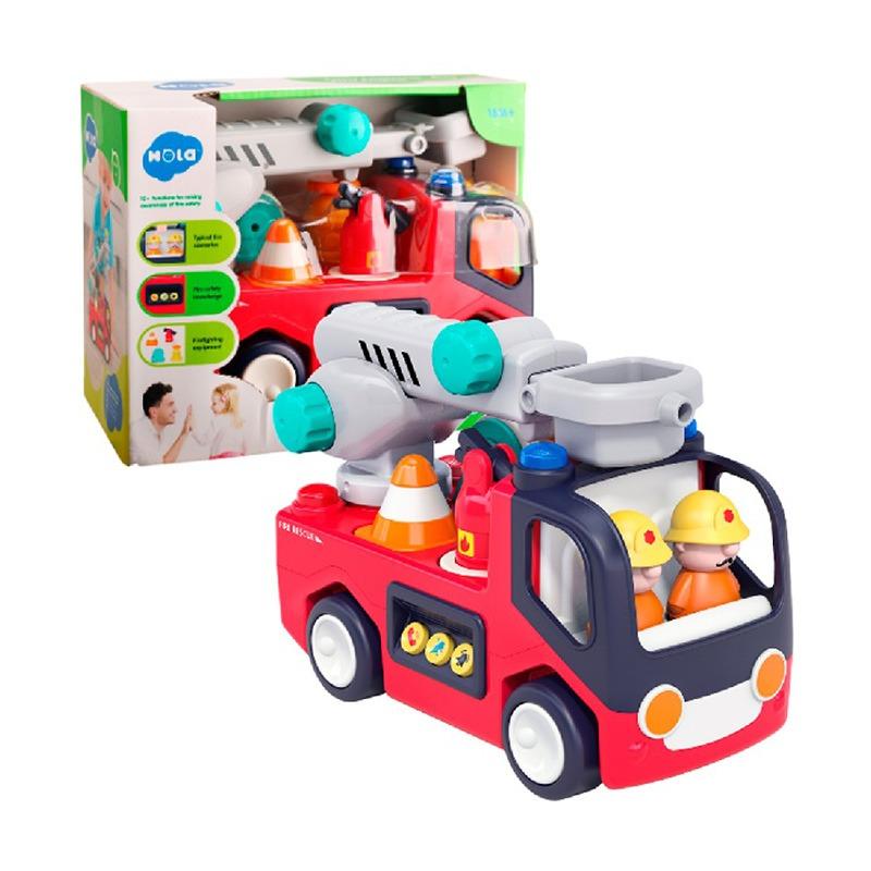 هولا - شاحنة الإطفاء للتعلم المبكر مع الأضواء والأصوات