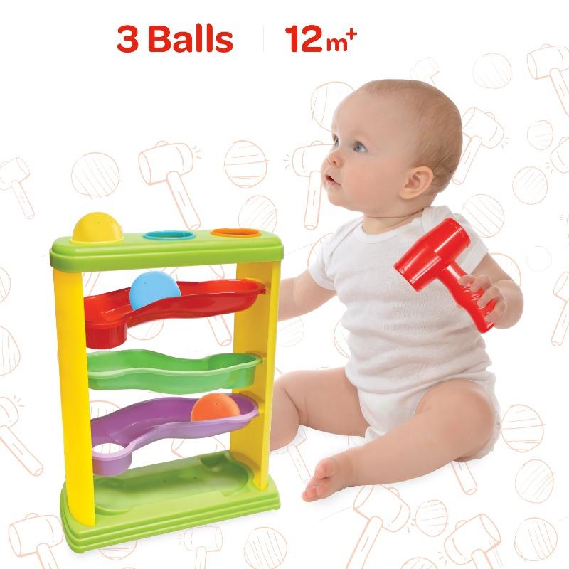 مون - لعبة الطرق و الدحرجة مع 3 كرات