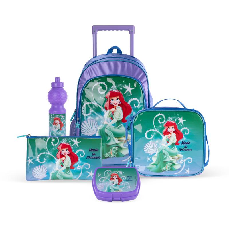 Disney Princess 5 in 1 Trolley School Bag Set - Made To Shimmer
