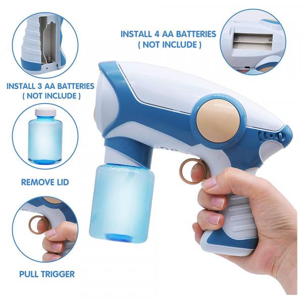 Wanna Bubbles Light Up Smoke Bubble Shooter Gun