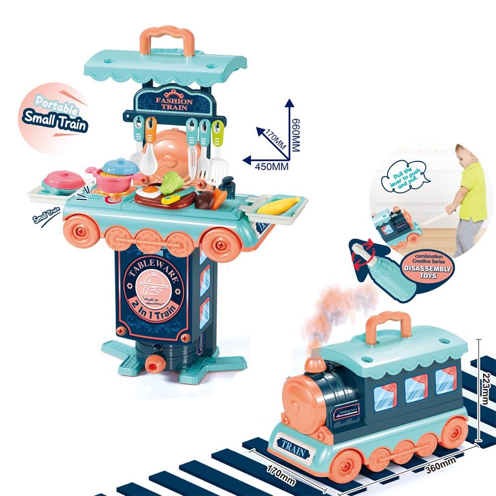 قطار مجموعة المطبخ 2 في 1 - 62 قطعة