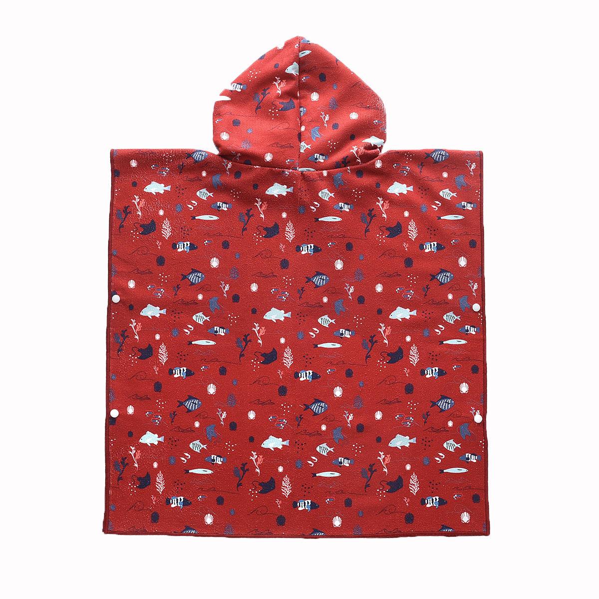 Seashell - Kids Beach Towel Fish Red