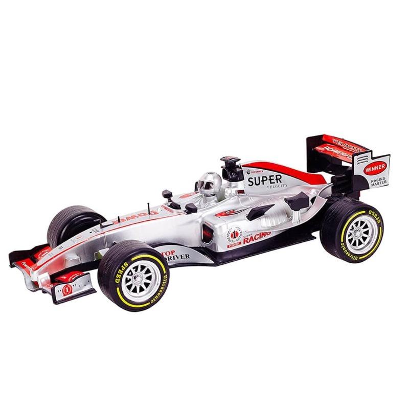 سيارة فورمولا سوبر رايسنغ اوتو بجهاز تحكم عن بعد - لون فضي