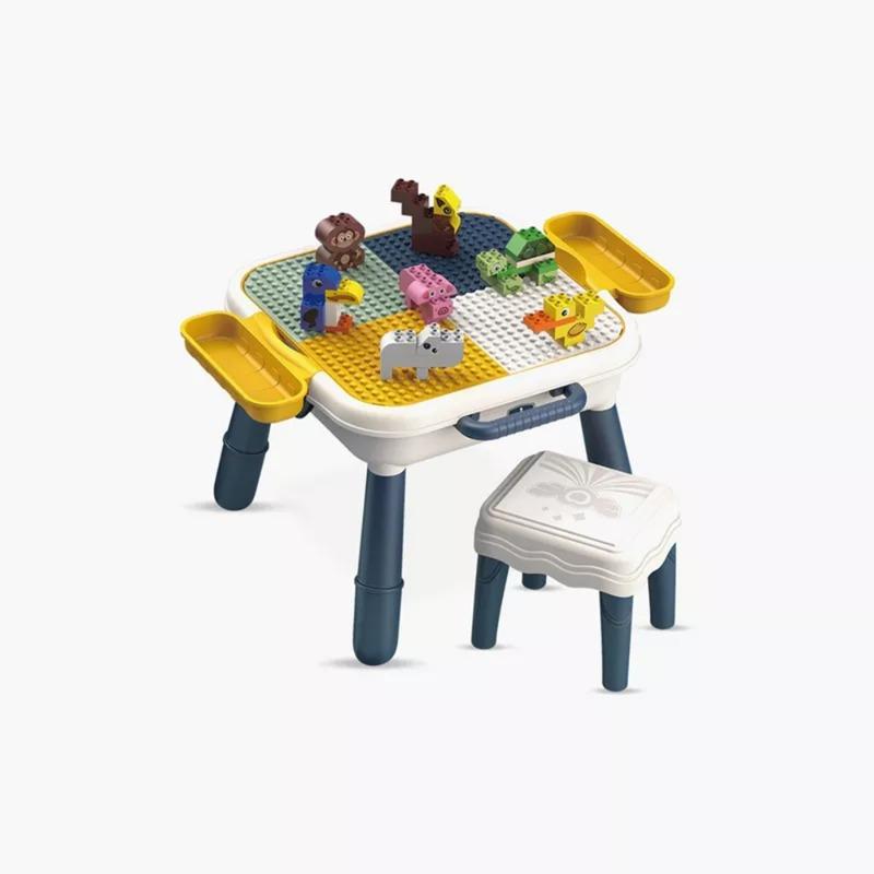 TOYSIRE Little Story in Block Activity Table with Stool and Blocks