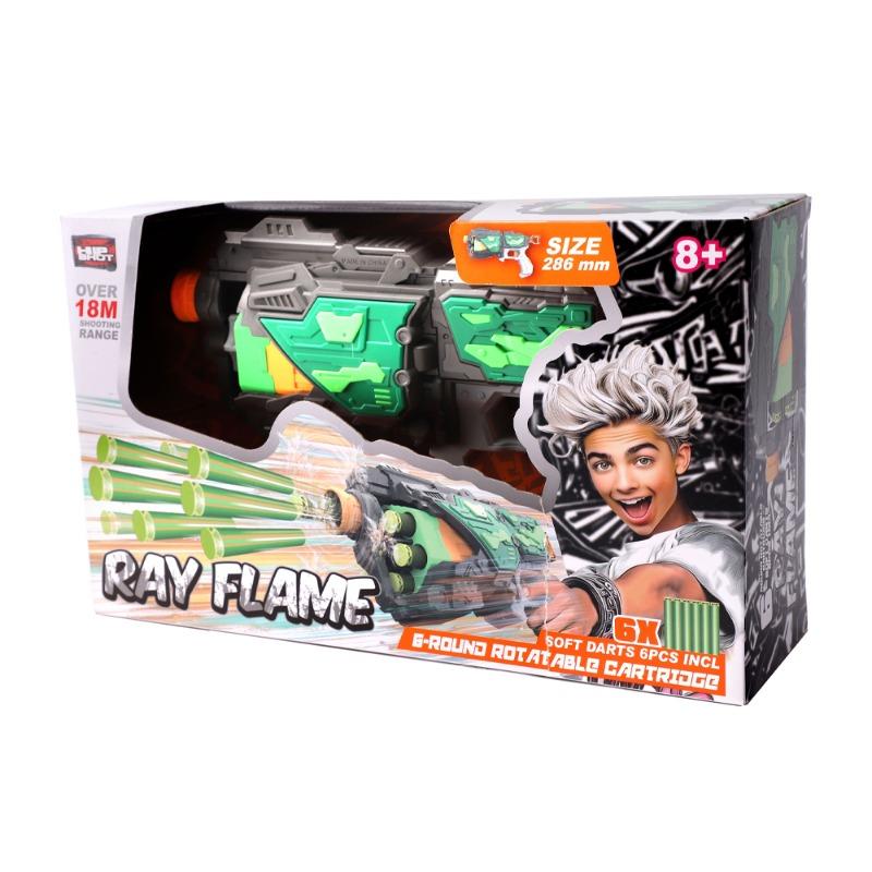 Hip Shot Ray Flame Dart Blaster 6 Darts