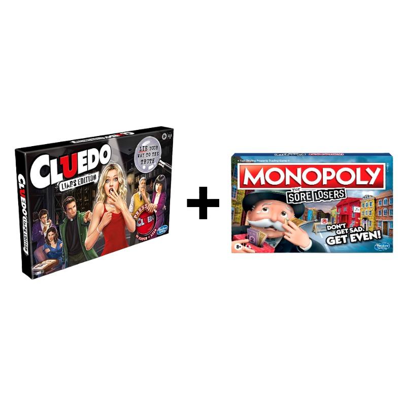 Buy 1 Get 1 Monopoly Sore Losers + Cluedo Liars Edition Game