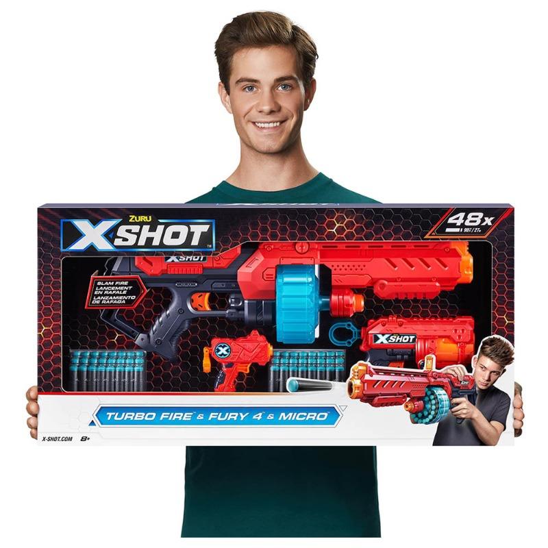 اكس شوت - مسدس تيربو فاير ومسدس فيري 4 مع مسدس مايكرو