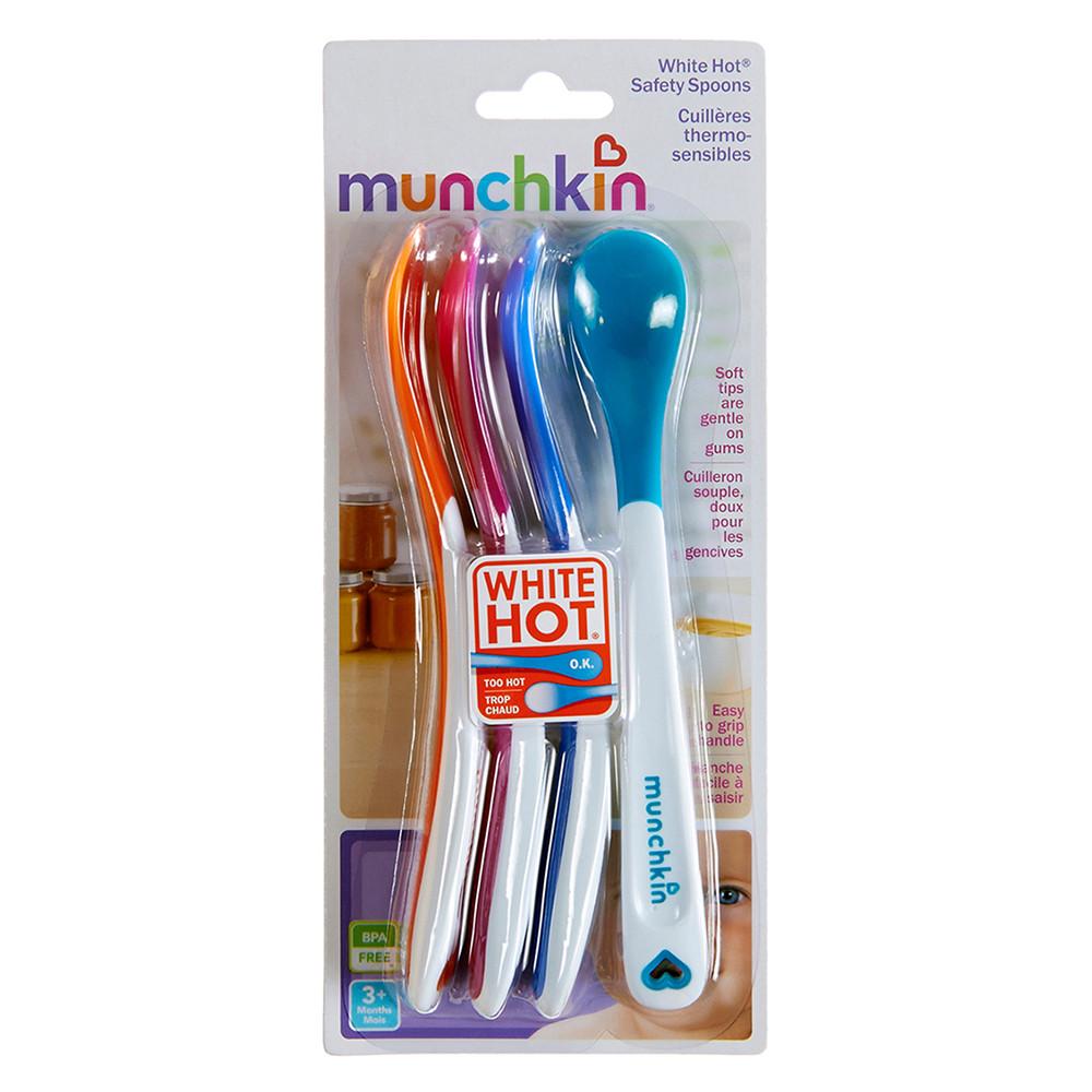 Munchkin White Hot Infant Safety Spoons 4 Pcs