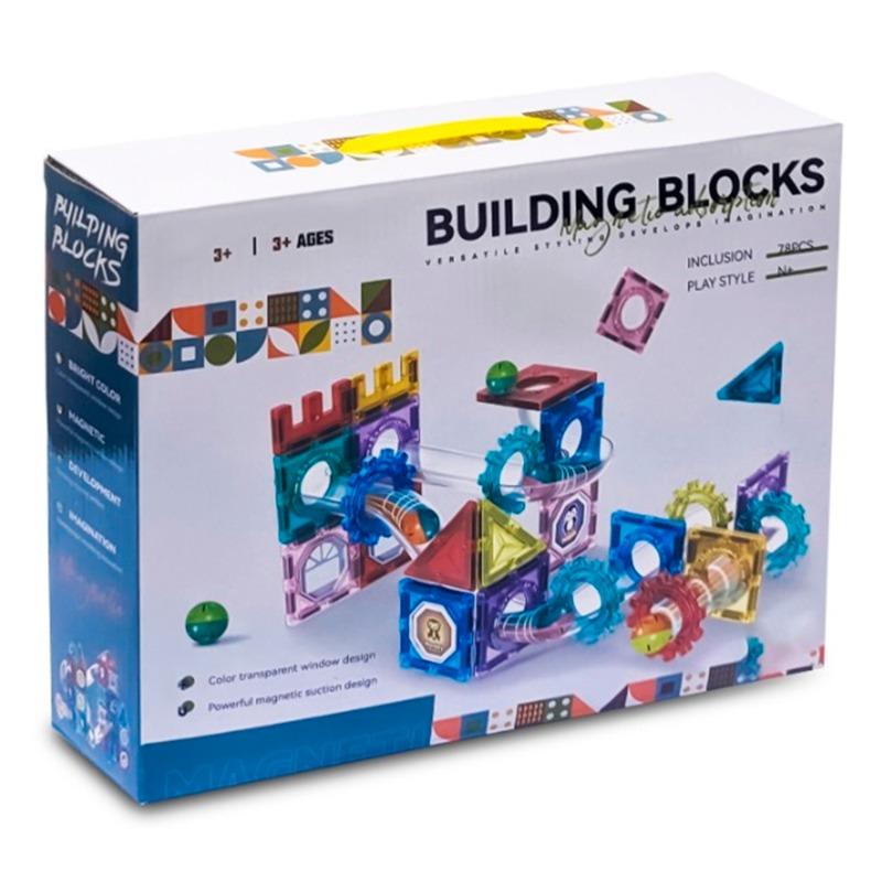 Magnetic Gear Shaped Color Window Ball - 78 Pieces