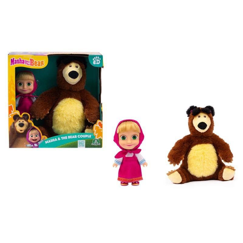 جيوتشي بريزوسي - مجموعة دمى قطيفة ماشا والدب 12 سم