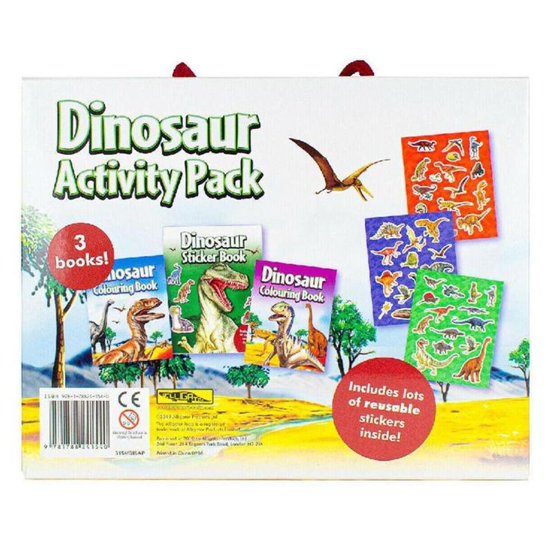 مجموعة تلوين رسومات الديناصورات مع ملصقات