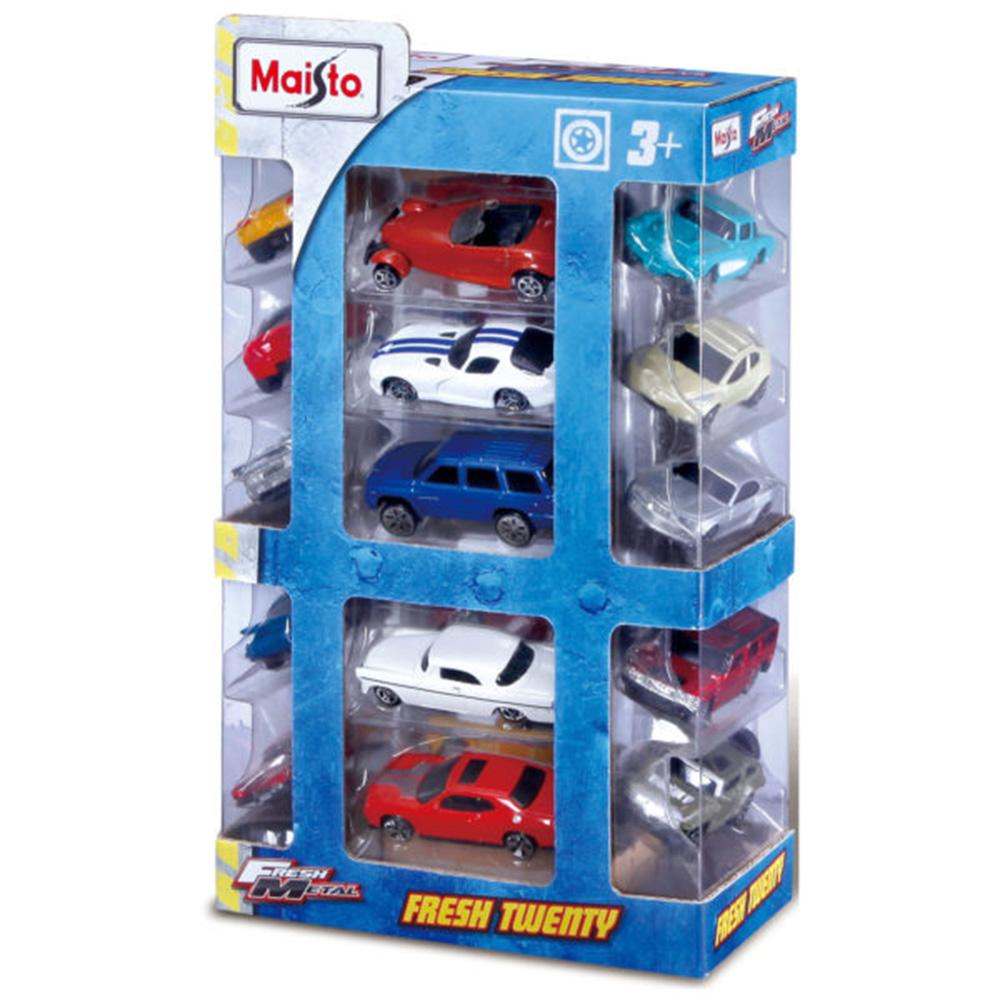 Maisto Fresh Metal 20 Pcs Vehicle Pack - Multi shapes