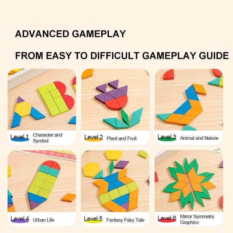 Mideer Magnetic Wooden Geometry Blocks - 250pcs