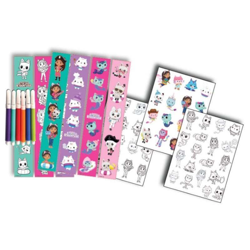 Gabby's Dollhouse Mosaic Stickers and Tattoo Sets