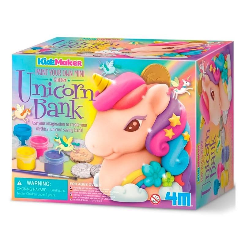 4M Paint Your Own Mini Glitter Unicorn Bank