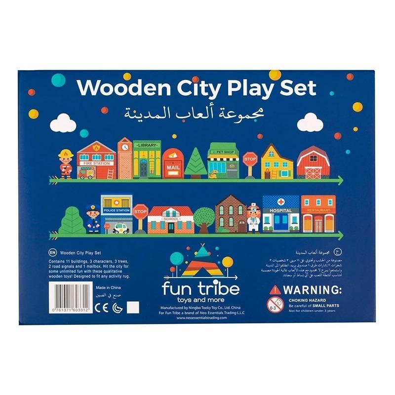 Fun Tribe Wooden City Play Set