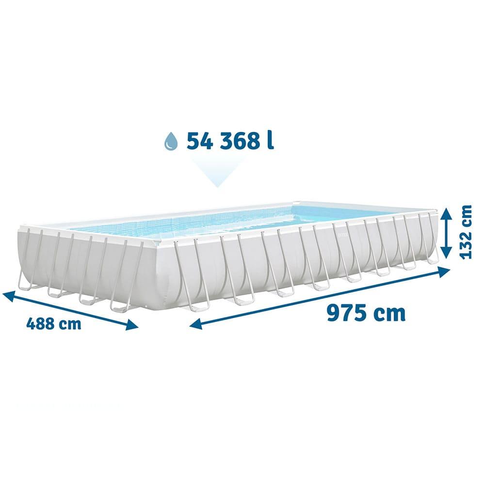 إنتكس - مسبح السباحة المنزلي ذات الإطار المستطيل